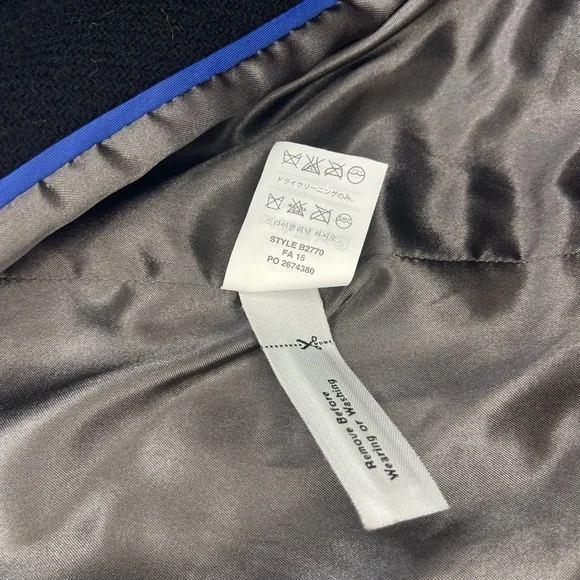 J.Crew Stadium Cloth Nello Gori Wool Coat Black Zip Front Size 2 Classic Luxury - Picture 4 of 12